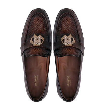 Buckled Honeycomb Loafers