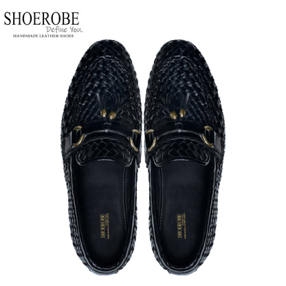 Weave Pattern Loafers for Men