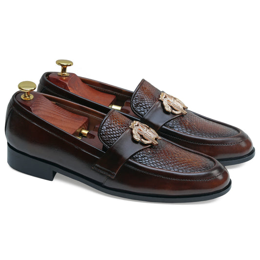 Buckled Honeycomb Loafers