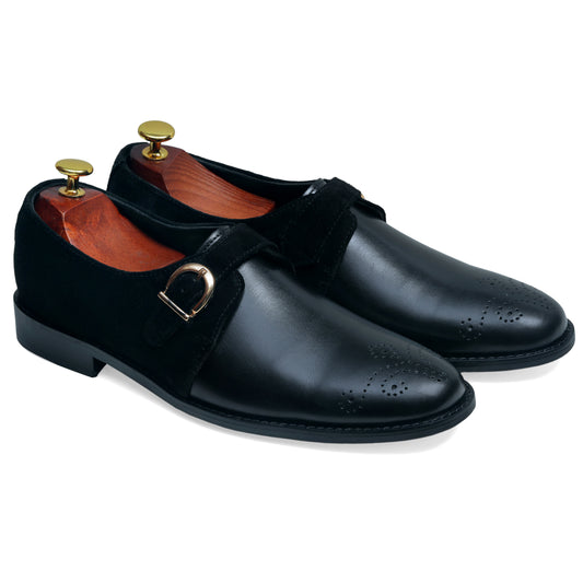 Monk Strap Velvet Shoes for Men