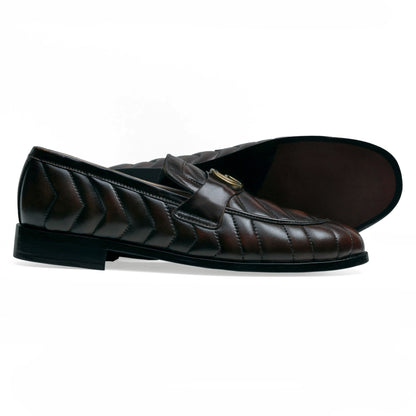 Round Toe Coffee Men's Loafers