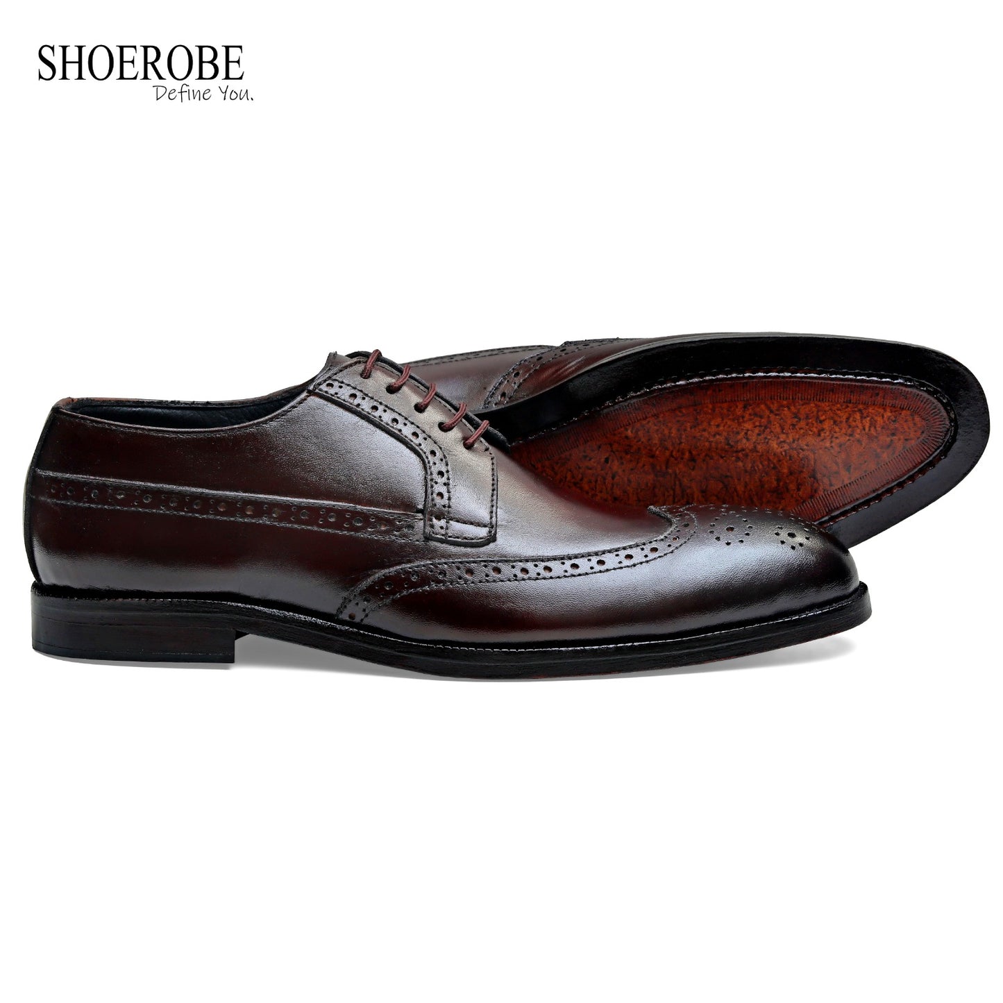 Chestnut Classic Oxford Leather Shoes for Men