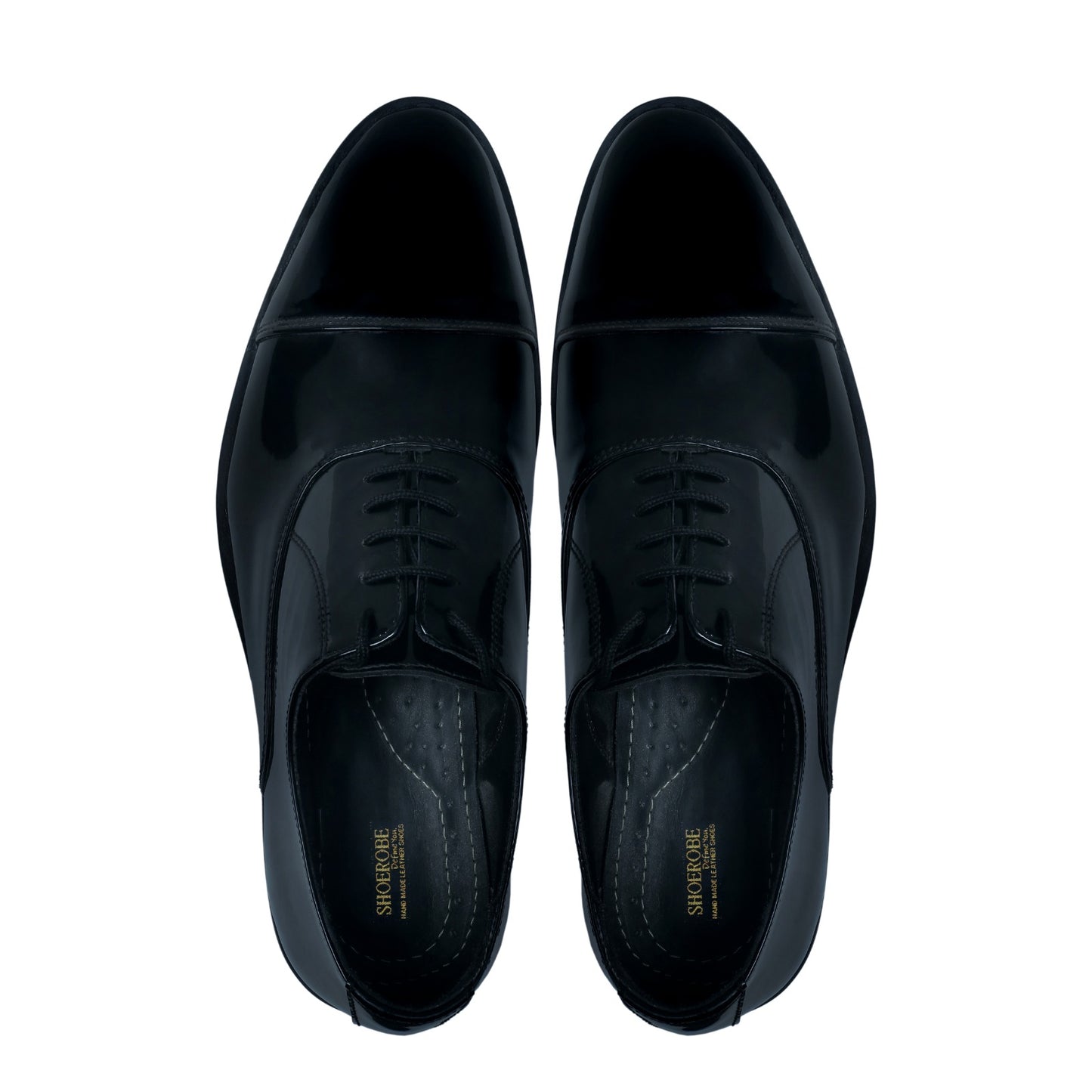 Cap Toe Black Oxfords for Men