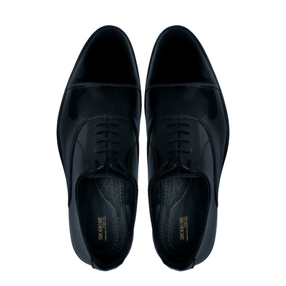 Cap Toe Black Oxfords for Men