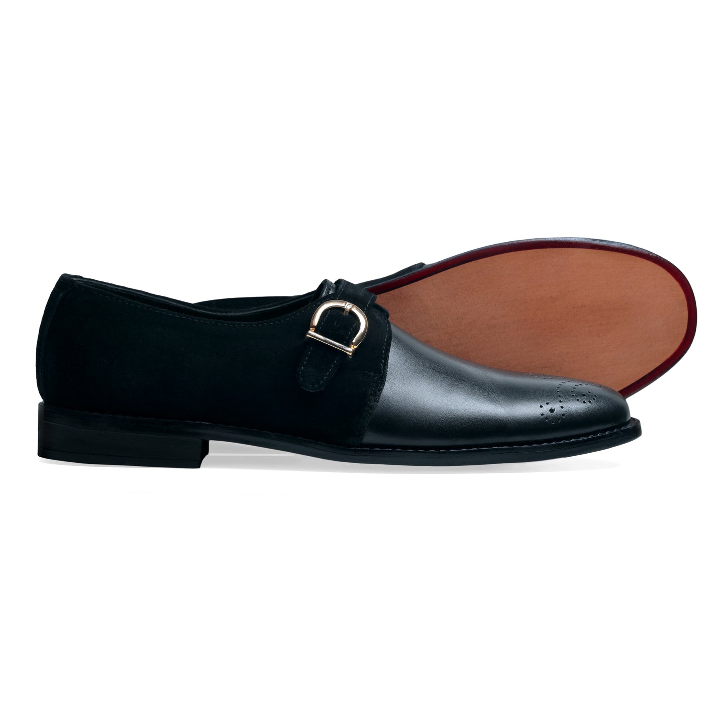 velvet Monk Strap Shoes