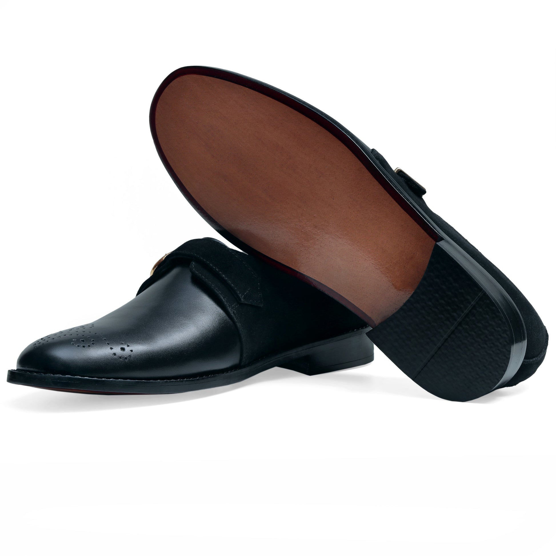 velvet Monk Strap Shoes for Men